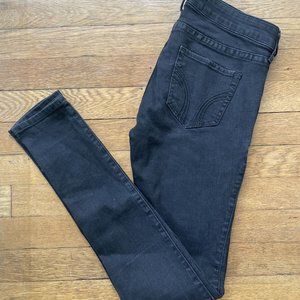 Hollister Solid Black super skinny jeggings jean denim pants Sz 5